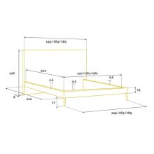 Ariana kárpitozott ágy 90 X 200 fekvőfelület