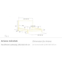 Ariana kárpitozott ágy 90 X 200 fekvőfelület