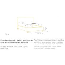 Celesta kárpitozott ágy 160 X 200 fekvőfelület