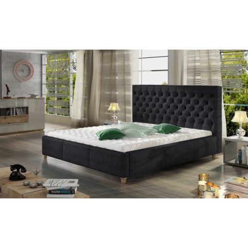 Chester kárpitozott ágy - 106 cm magas fejtámla - 160 X 200 fekvőfelület