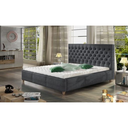 Chester kárpitozott ágy - 106 cm magas fejtámla - 160 X 200 fekvőfelület