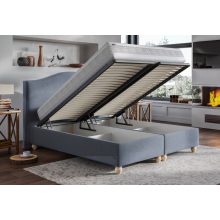 Clara gázrugós ágyneműtartós kárpitozott ágy 160 X 200 fekvőfelület