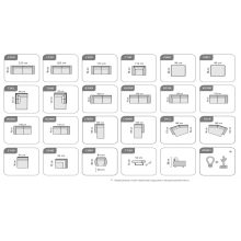 Jeny speciális sarok ülőgarnitúra 135 cm X 346 cm - balos