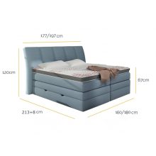 Korfu boxspring ágy 180 X 200 - Hard top ( hideghab topper)