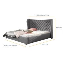 Lancaster kárpitozott ágy 140 X 200 fekvőfelület