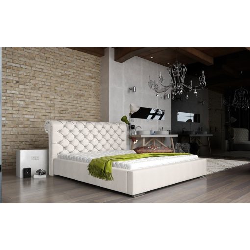 Manchester kárpitozott ágy - 106 cm magas fejtámla - 160 X 200 fekvőfelület