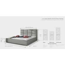 Stella kárpitozott ágy - 106 cm magas fejtámla - 90 X 200 fekvőfelület