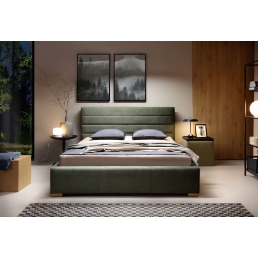 Sylvi kárpitozott ágy - 106 cm magas fejtámla - 90 X 200 fekvőfelület