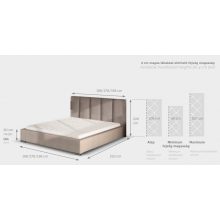 Vanessa kárpitozott ágy - 106 cm magas fejtámla - 120 X 200 fekvőfelület