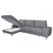 Budapest sarokkanapé L - balos - sötétszürke színben