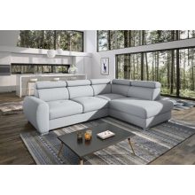 Cegléd sarokgarnitúra L - jobbos - kék színben