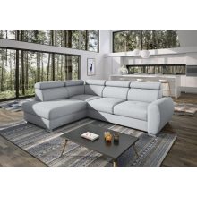 Cegléd sarokgarnitúra L - balos - sötétszürke színben