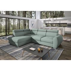 Cegléd sarokgarnitúra L - balos - világoszöld színben