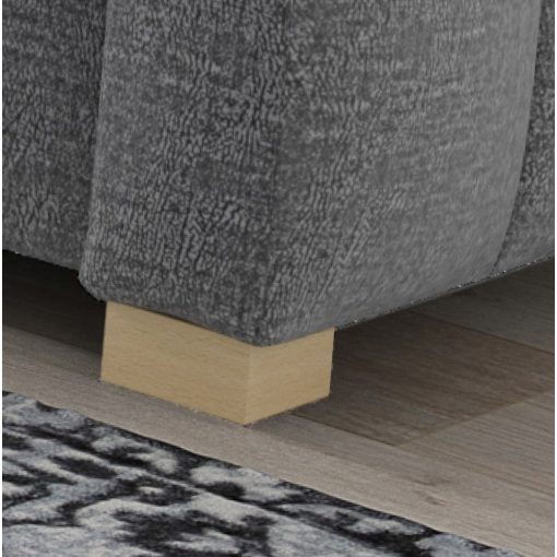 Gyöngyös sarokgarnitúra L - balos - sötétszürke színben