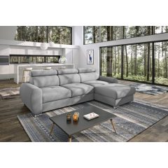 Szarvas sarokgarnitúra L - jobbos - sötétszürke színben