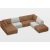 Allure U-alakú sarokgarnitúra 194 cm x 388 cm x 282 cm - jobbos