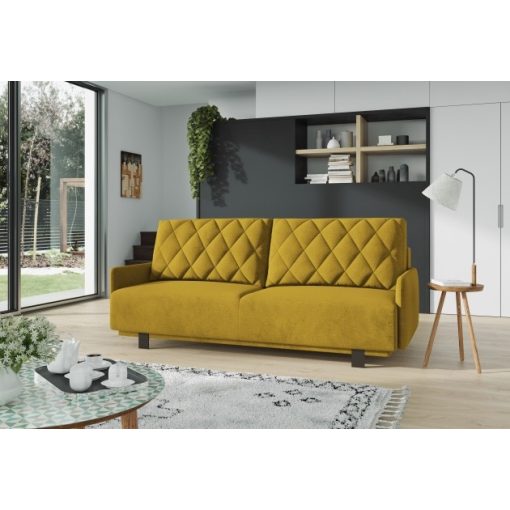 Balaton kanapé 3 személyes - mustár színű vízlepergető szövet