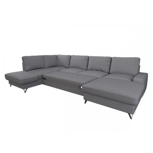 Budapest U-alakú sarokgarnitúra  - balos - világosszürke színben