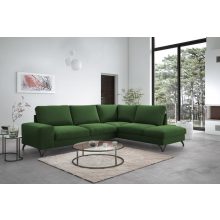 Budapest sarokgarnitúra XL - jobbos - zöld színben