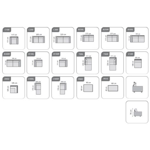 Davos sarokgarnitúra 310 cm X 226 cm - jobbos