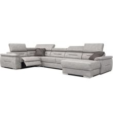 Domino U-alakú motoros relax sarokgarnitúra - 220 cm X 375 cm X 170 cm - jobbos