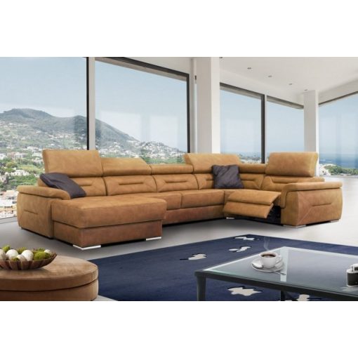 Domino U-alakú motoros relax sarokgarnitúra - 170 cm X 375 X 220 cm - balos