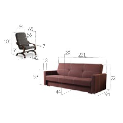 Dora 3-1-1 ülőgarnitúra