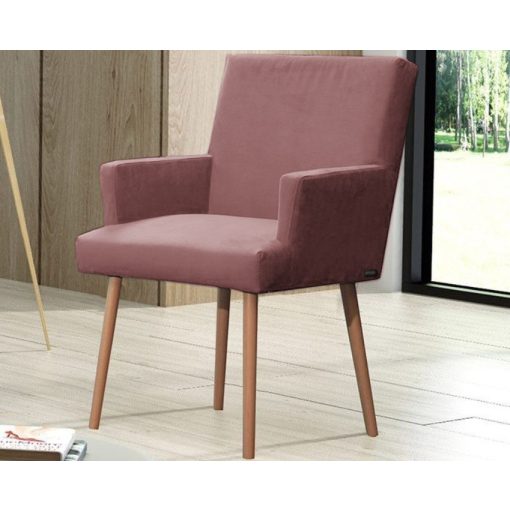 Elegáns fotel - mályva színű bársony
