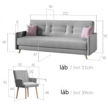 Elegáns fotel - mályva színű bársony