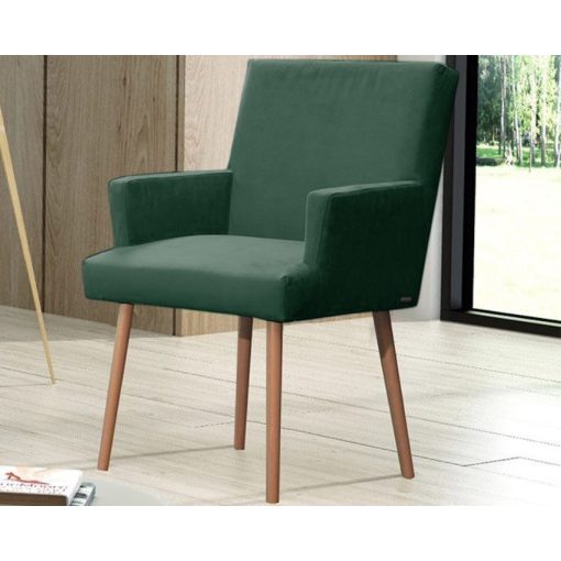Elegáns fotel - zöld színű bársony