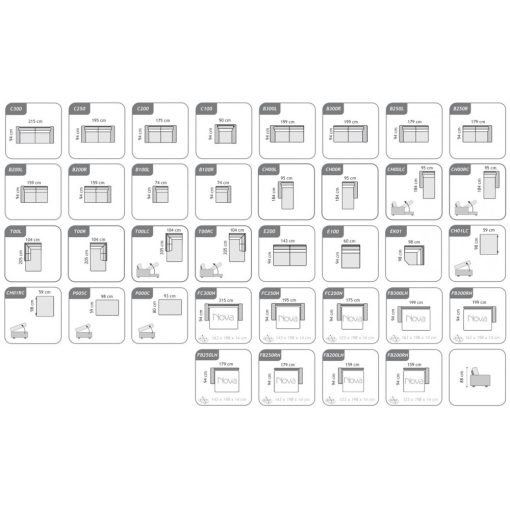 Gala sarokgarnitúra 294 cm X 184 cm - jobbos