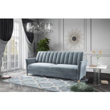 Glamour 3-1-1 ülőgarnitúra - világoskék színű bársony