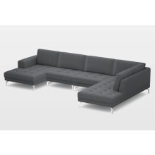 Jeny U-alakú sarokgarnitúra 159 cm X 390 cm X 221 cm - jobbos