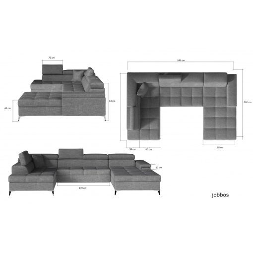 Kaposvár sarokgarnitúra - balos
