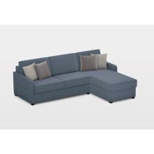 Keskeny ágyazható sarokgarnitúra 254 cm X 184 cm - nyitható tárolóval -jobbos