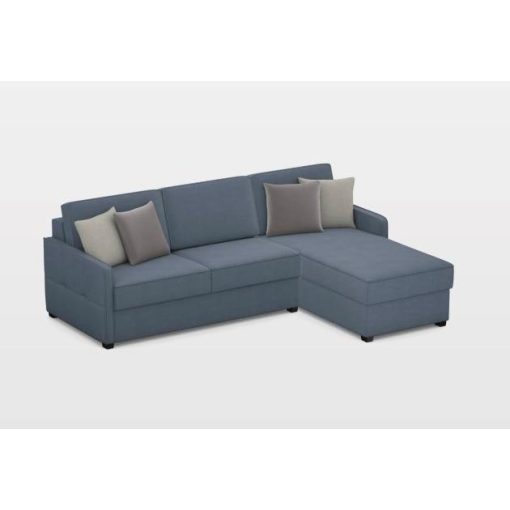 Keskeny ágyazható sarokgarnitúra 254 cm X 184 cm - nyitható tárolóval -jobbos