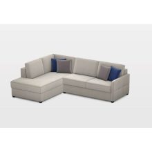 Keskeny ágyazható sarokgarnitúra 205 cm X 273 cm - nyitható tárolóval - balos