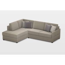 Keskeny ágyazható sarokgarnitúra 205 cm X 273 cm - nyitható tárolóval - balos