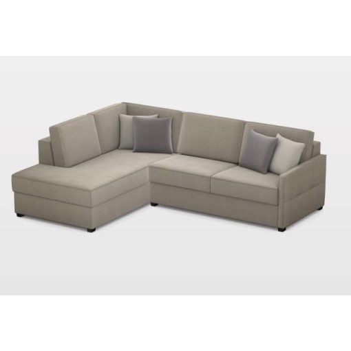 Keskeny ágyazható sarokgarnitúra 205 cm X 273 cm - nyitható tárolóval - balos