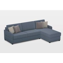 Keskeny ágyazható sarokgarnitúra 274 cm X 184 cm - nyitható tárolóval - jobbos