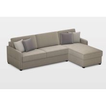 Keskeny ágyazható sarokgarnitúra 274 cm X 184 cm - nyitható tárolóval - jobbos