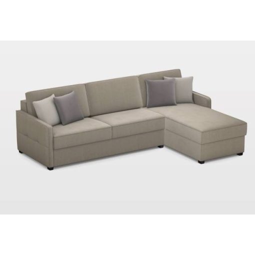 Keskeny ágyazható sarokgarnitúra 274 cm X 184 cm - nyitható tárolóval - jobbos