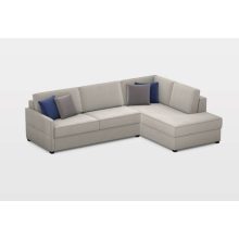 Keskeny ágyazható sarokgarnitúra 293 cm X 205 cm - nyitható tárolóval - jobbos