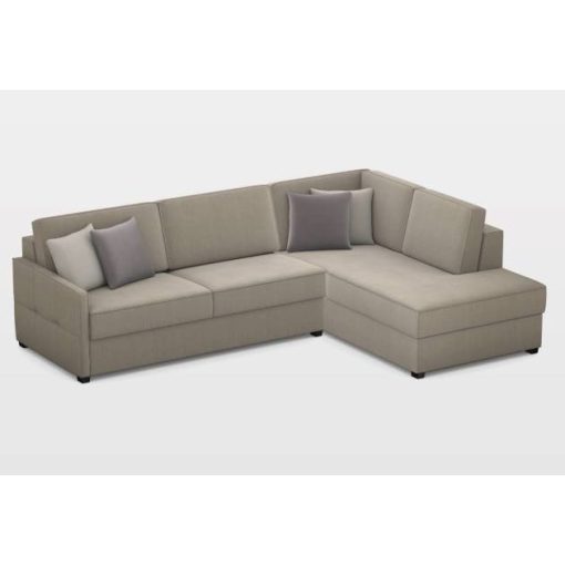 Keskeny ágyazható sarokgarnitúra 293 cm X 205 cm - nyitható tárolóval - jobbos