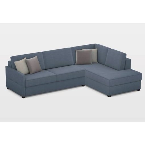 Keskeny ágyazható sarokgarnitúra 293 cm X 205 cm - nyitható tárolóval - jobbos