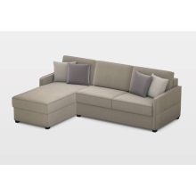 Keskeny ágyazható sarokgarnitúra 184 cm X 274 cm - nyitható tárolóval - balos