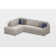 Keskeny ágyazható sarokgarnitúra 205 cm X 293 cm - nyitható tárolóval - balos