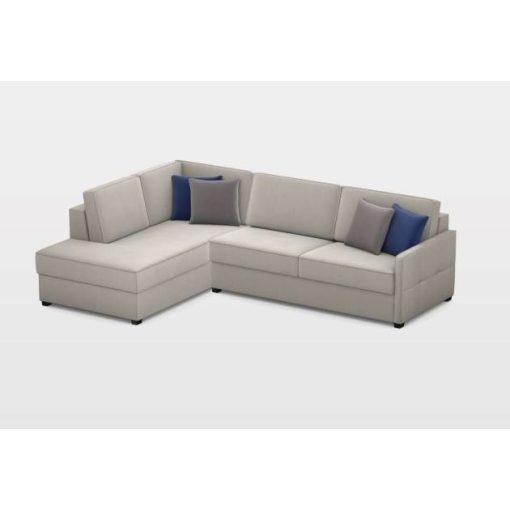 Keskeny ágyazható sarokgarnitúra 205 cm X 293 cm - nyitható tárolóval - balos