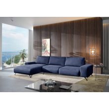 Kecskemét sarokgarnitúra - balos - kék színben