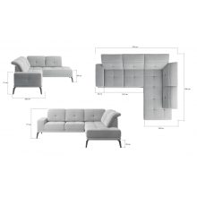 Living sarokgarnitúra - jobbos